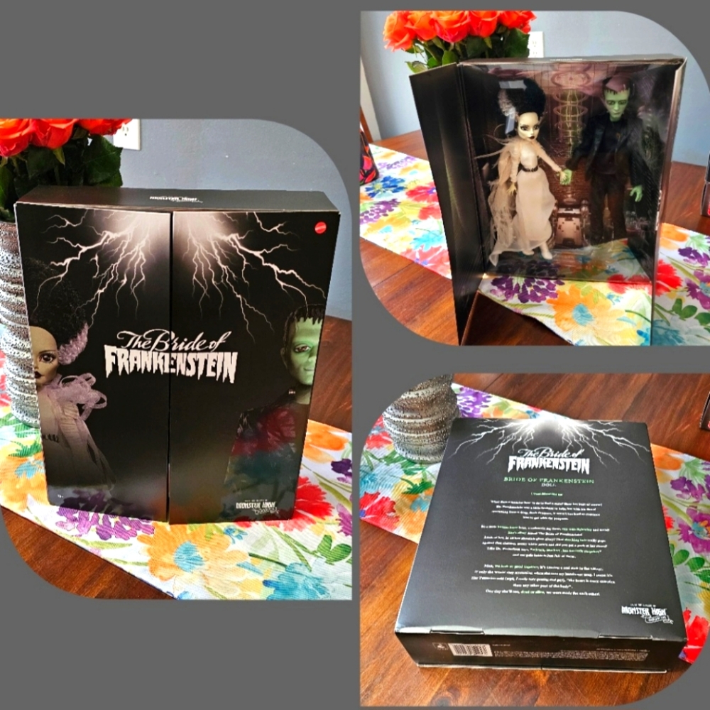 NIB Monster High Skullector Frankenstein & Bride of Frankenstein dolls